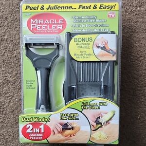*BRAND NEW IN PACKAGE* Miracle Peeler Dual Blade Julienne Peeler